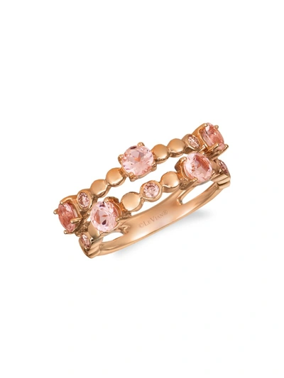Le Vian Women's 14k Strawberry Gold®, Peach Morganite&trade; & Nude Diamond&trade; Ring