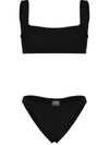 Hunza G Xandra Square-neck Bikini Set In Black