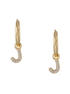 Eye Candy La Women's Luxe Collection 14k Gold Plated & Cubic Zirconia Huggie Earring In Letter J