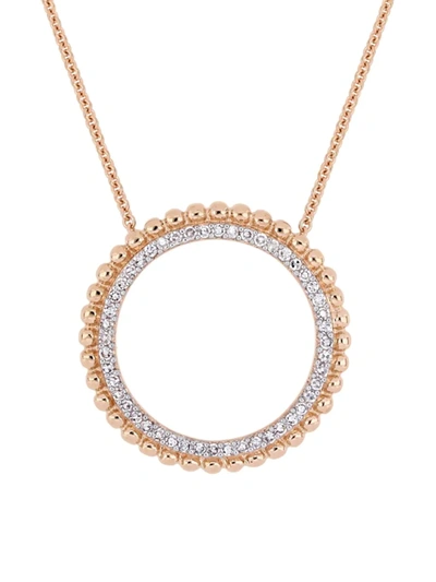 Sonatina Women's 14k Rose Gold & Diamond Necklace