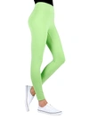 Memoi Solid Leggings In Jade Lime