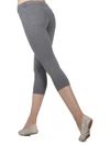 Memoi Women's Light Ponte Cotton-blend Capri Leggings In Medium Grey