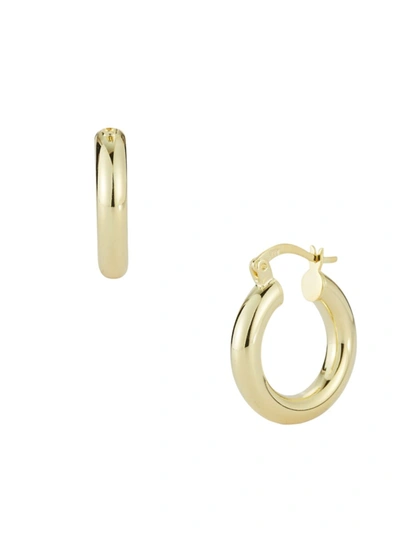 Chloe & Madison Women's 14k Goldplated Sterling Silver Tube Huggie Earrings