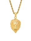 ANTHONY JACOBS MEN'S LIONS HEAD 18K GOLD PLATED STAINLESS STEEL PENDANT