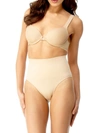 Memoi Plus Size High-waisted Moderate Coverage Seamless Shaper Brief In Nude