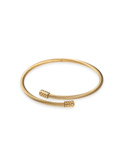 Eye Candy La Women's Tina Titanium Wrap Coil Bracelet In Gold