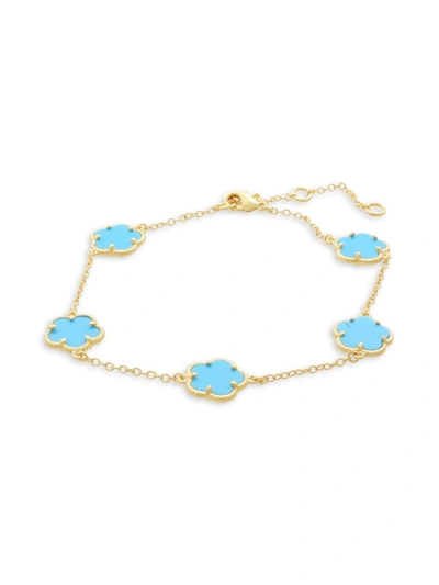 Jan-kou Jankuo Women's 14k Goldplated & Synthetic Turquoise Bracelet