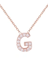 Gabi Rielle Women's Love Is Love 14k Gold Vermeil & Pave G Initial Necklace In Letter G