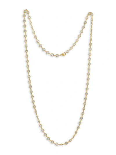 Jan-kou Women's 14k Goldplated & Cubic Zirconia Strand Necklace In Brass