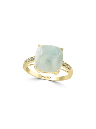 Effy Women's May Jade & Diamond 14k Yellow Gold Ring