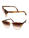 Aqs Women's Milo 49mm Clubmaster Sunglasses In Brown
