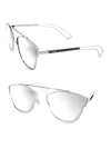 Aqs Women's Emery 59mm Square Sunglasses In Silver