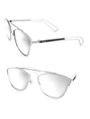 Aqs Unisex Emery 59mm Polarized Sunglasses In Silver