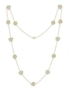 JAN-KOU WOMEN'S FLOWER & BUTTERFLY 14K GOLDPLATED & MOTHER OF PEARL STATION NECKLACE