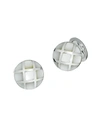 Saks Fifth Avenue Men's Sterling Silver & Mother-of-pearl Caged Dome Cufflinks