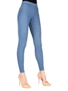 Memoi Women's Simple Stretch Leggings In Light Wash