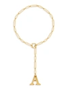 Gabi Rielle Women's Get Personal 14k Gold Vermeil Initial Adjustable Lariat Necklace In Letter A