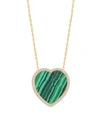 Gabi Rielle Love Is Declared 14k Over Silver Malachite Crystal Pendant Necklace In Gold