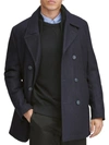 Marc New York Men's Burnett Double-breasted Wool-blend Coat Jacket In Ink