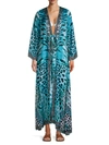 RANEE'S WOMEN'S EMBELLISHED LEOPARD-PRINT KIMONO COVER-UP