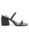Dolce Vita Ninia Transparent-strap Woven Sandals In Onyx