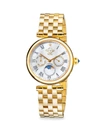 GV2 WOMEN'S FLORENCE 36MM STAINLESS STEEL, MOTHER OF PEARL & DIAMOND BRACELET WATCH