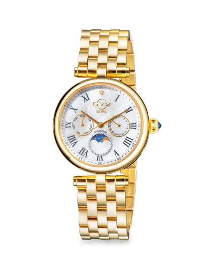 Gv2 Women's Florence 36mm Stainless Steel, Mother Of Pearl & Diamond Bracelet Watch In Neutral