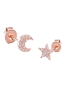 Gabi Rielle Women's Love Is Love 14k Gold Vermeil & Cubic Zirconia Moon And Star Stud Earrings