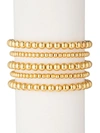 EYE CANDY LA WOMEN'S LUXE 4-PIECE EMMA 18K GOLDPLATED BEADED BRACELET SET