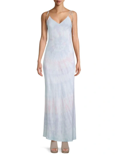 Dannijo Women's Tie-dye Maxi Slip Dress In Purple Multi