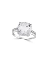 Effy Women's April 14k White Gold, White Topaz & Diamond Solitaire Ring In White Gold