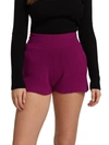 Helmut Lang Women's Rib-knit Shorts In Plum