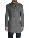 SAKS FIFTH AVENUE MADE IN ITALY MEN'S WOOL & CASHMERE CAR COAT