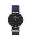 DANIEL WELLINGTON MEN'S CLASSIC BAYSWATER STAINLESS STEEL & NATO-STRAP WATCH