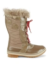 Sorel Women's Faux Fur-trim, Waterproof & Insulated Winter Boots In Khaki