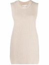 Nanushka Sleeveless Knit Top In Nude