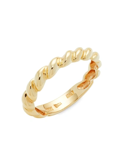 Saks Fifth Avenue Made In Italy Women's 14k Yellow Gold Braided Ring
