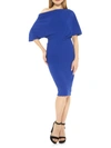 Alexia Admor Women's Olivia Draped One-shoulder Sheath Dress In Cobalt