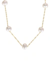 SONATINA WOMEN'S 14K YELLOW GOLD & 5-6MM FRESHWATER PEARL NECKLACE