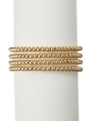 Eye Candy La Women's Luxe 18k Goldplated Adjustable Beaded Bracelet In Neutral