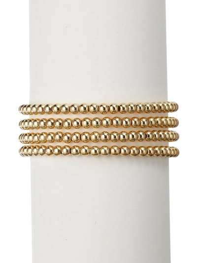 Eye Candy La Women's Luxe 18k Goldplated Adjustable Beaded Bracelet In Neutral