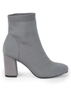 Mia Women's Erica Sock Booties In Dark Grey