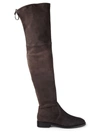 Stuart Weitzman Women's Jocey Suede Over-the-knee Boots In Slate