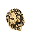 ANTHONY JACOBS MEN'S 18K GOLDPLATED STAINLESS STEEL LION HEAD RING