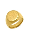 ANTHONY JACOBS MEN'S 18K GOLDPLATED OUR FATHER ENGLISH PRAYER RING