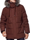 Marc New York Men's Gattaca Faux Fur-trim Down-blend Parka In Oxblood