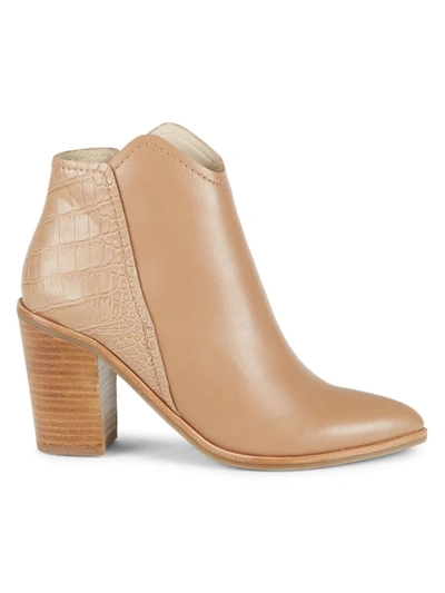 DOLCE VITA WOMEN'S ROZANE SNAKESKIN-EMBOSSED LEATHER BOOTIES 
