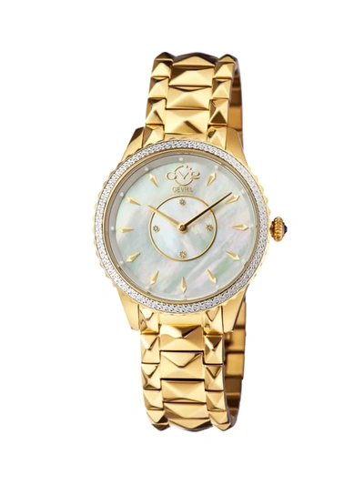 Gv2 Women's Siena Stainless Steel, Mother-of-pearl & Diamond Bracelet Watch In Sapphire