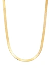 Saks Fifth Avenue Women's Basic 18k Goldplated Sterling Silver Herringbone Chain Necklace/20" In Silver