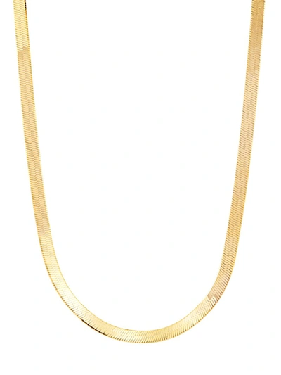Saks Fifth Avenue Women's Basic 18k Goldplated Sterling Silver Herringbone Chain Necklace/20"